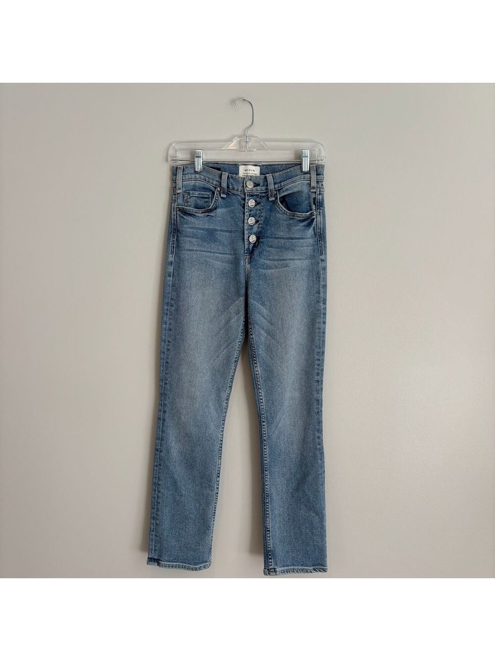 McGuire Valletta High Rise Straight Light Blue Denim Jeans Size 27